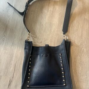 Navy Leather Studded Rebecca Minkoff Shoulder Bag
